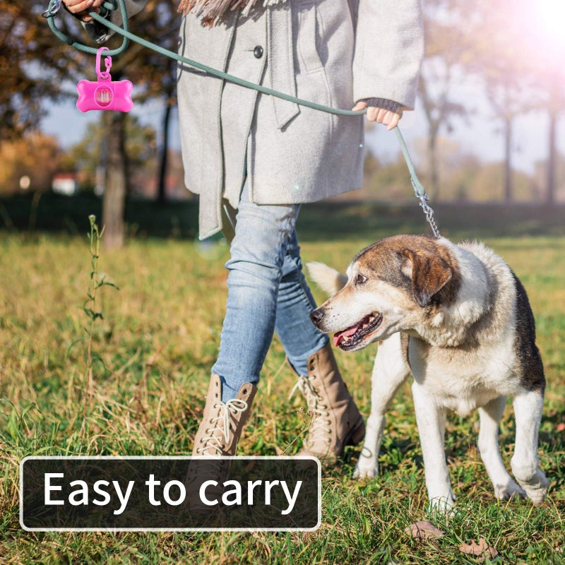 Arroyner 10 Pack Bone Shaped Poop Bag Dispenser Pet Waste Disposal Bag Dispenser (Random Color) - Image 3